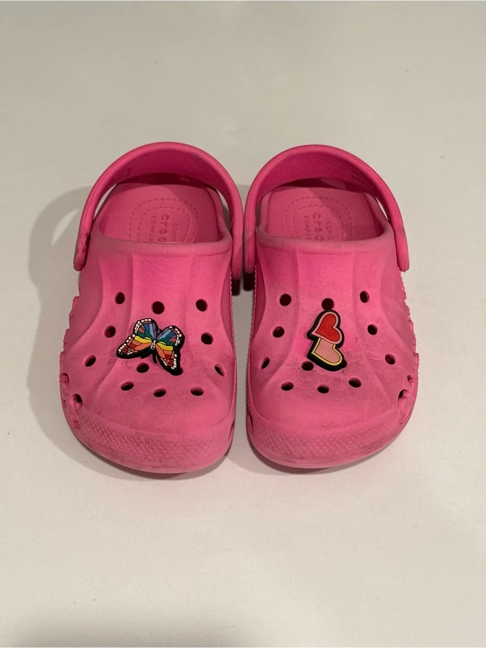 CROCS Kids Pink Classic Clog with Jibbitz Charms